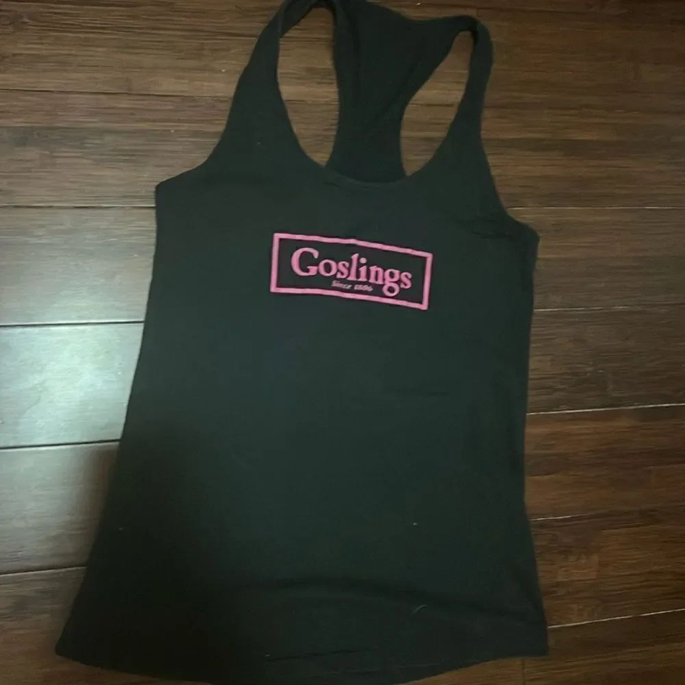 Gosling Rum Tank Top - Womens Tank - Size Mediuml - Cute Tank - Black & Pink